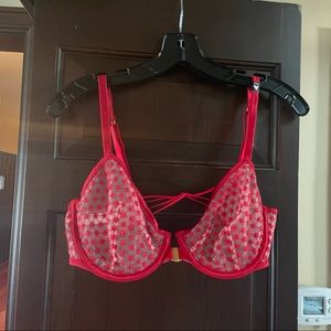 NWT VS red mesh bralette 34D